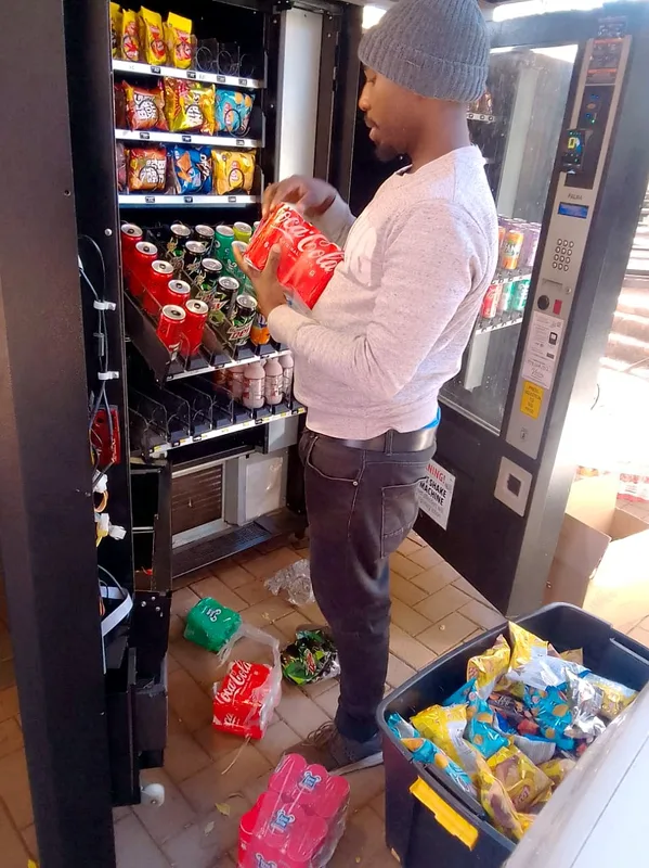 Cold drinks going in