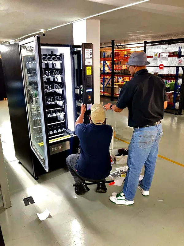 Combo machine service in the warehouse
